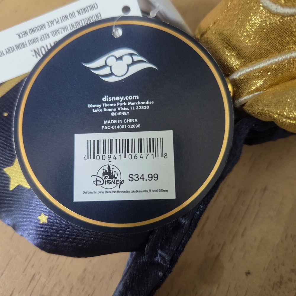 Disney Cruise Line Kids Make-A-Wish Disney Wish Captain Minnie Ears Headband NWT - Picture 5 of 7